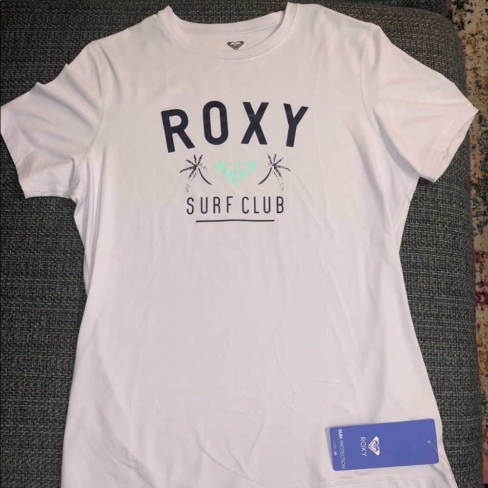 White Roxy Rash Guard - Picture 1 of 3